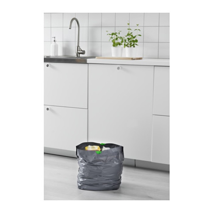 Мешки для мусора 21 л 20 шт, серый ФОРСЛУТАС