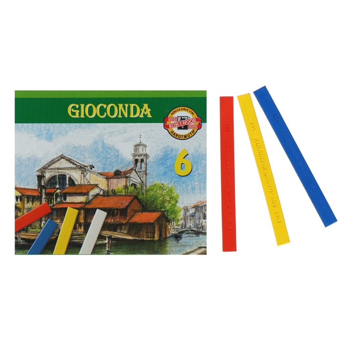 Пастель масляная квадратная GIOCONDA 8111/06, 6 цветов