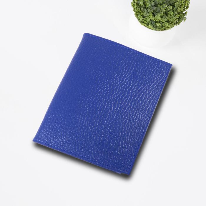 Обложка для автодокументов, отдел для паспорта, цвет синий