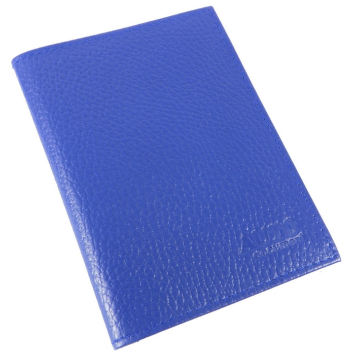 Обложка для автодокументов, отдел для паспорта, цвет синий