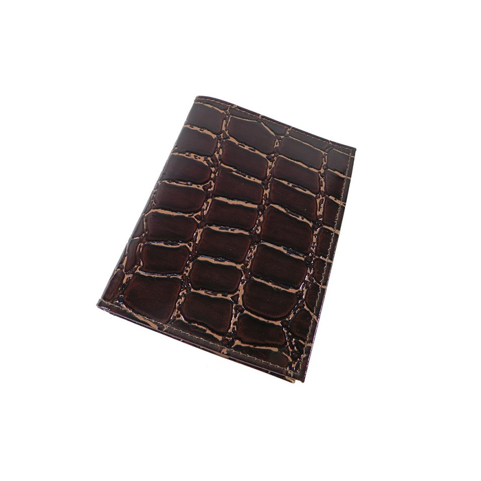 Обложка для автодокументов, отдел для паспорта, цвет коричневый