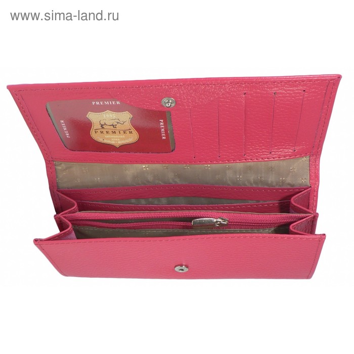 

Кошелёк женский, 2 отдела для купюр, для монет, для кредитных карт, цвет розовый
