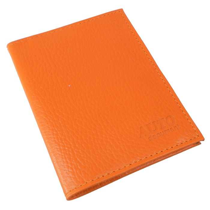 Обложка для автодокументов, цвет оранжевый