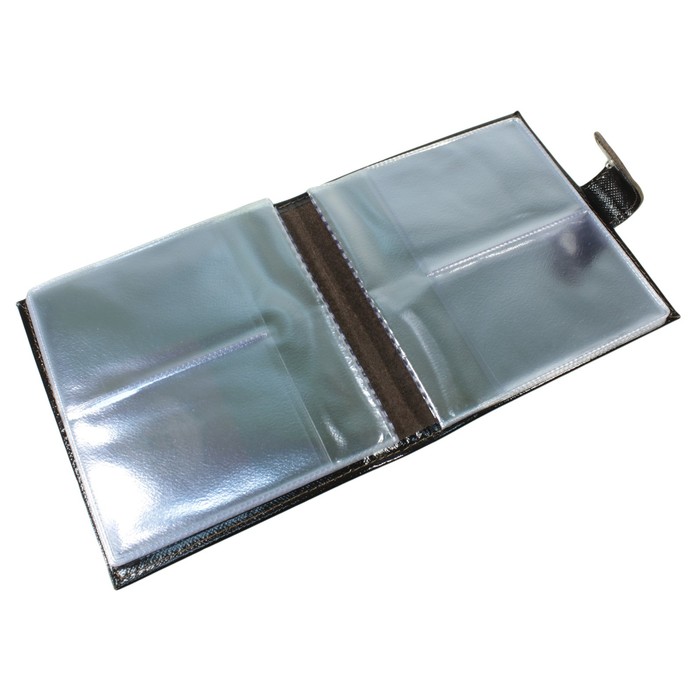 Визитница, 2 ряд, 36 листов, цвет коричневый