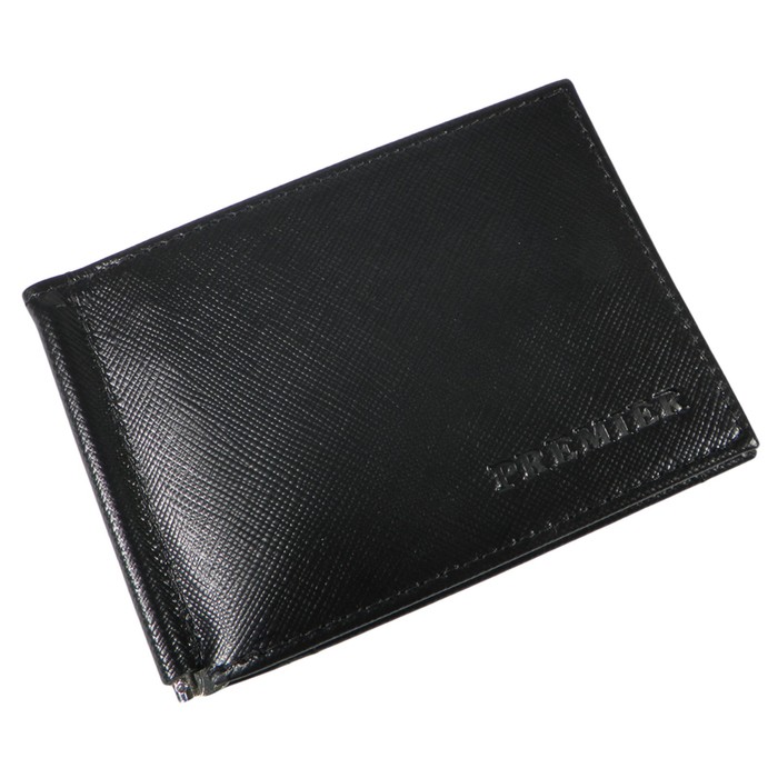 Кошелек с зажимом на кнопке, цвет чёрный