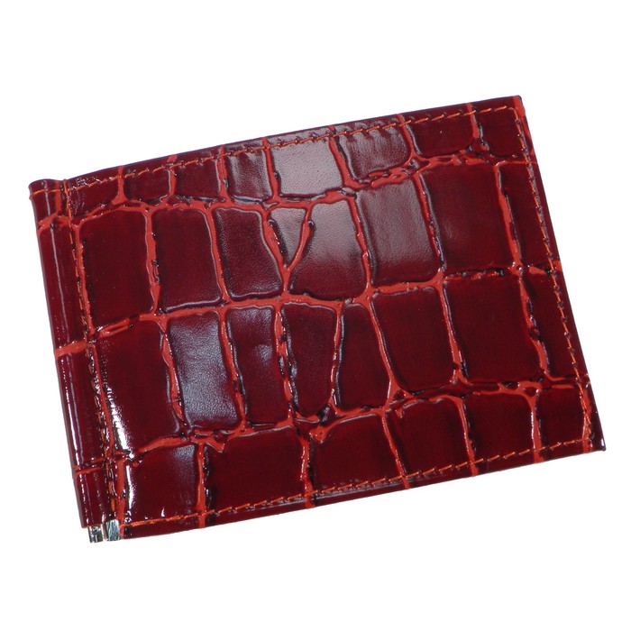 Кошелёк с зажимом на кнопке, цвет красный