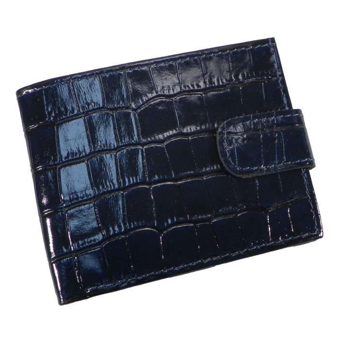 Кошелек мужской на кнопке, цвет синий