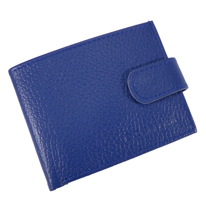 Кошелек мужской на кнопке, цвет синий