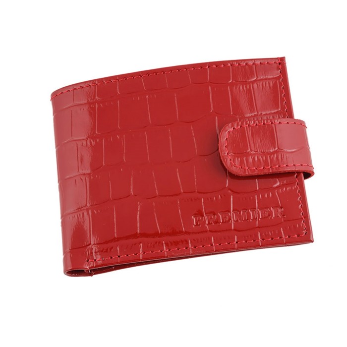 Кошелек женский на кнопке, цвет красный (M-51-115)