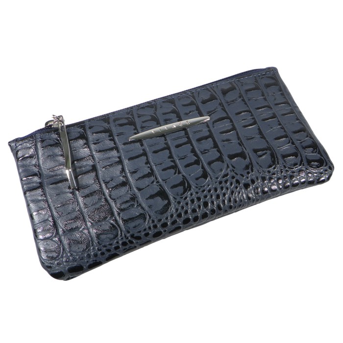 Портмоне женское, отдел для купюр, для монет, для кредитных карт, цвет синий