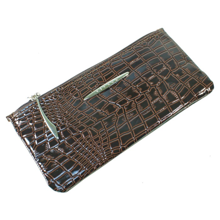 Портмоне женское, отдел для купюр, для монет, для кредитных карт, цвет тёмно-коричневый