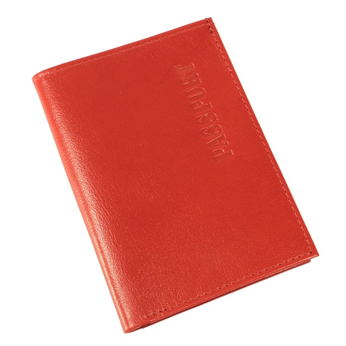 Обложка для паспорта, отдел для купюр, цвет красный