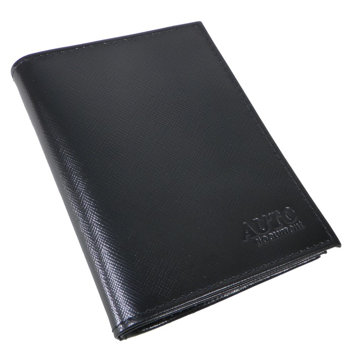 Обложка для автодокументов, отдел для паспорта, цвет чёрный