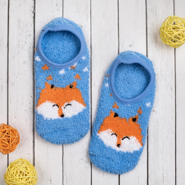 Носки женские укороченные со стоперами Collorista "Лисичка", 23-25 см, 100% п/э