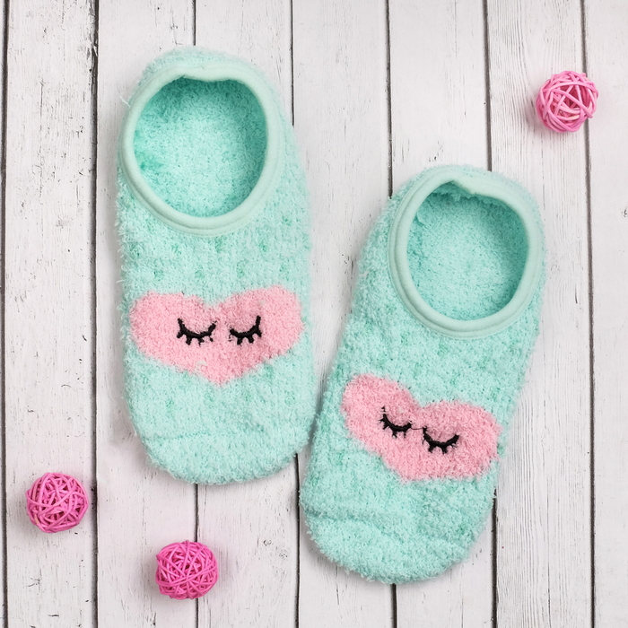 Носки женские укороченные со стоперами Collorista "Сердце", 23-25 см, 100% п/э