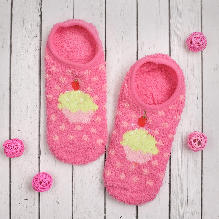 Носки женские укороченные со стоперами Collorista "Капкейк", 23-25 см, 100% п/э