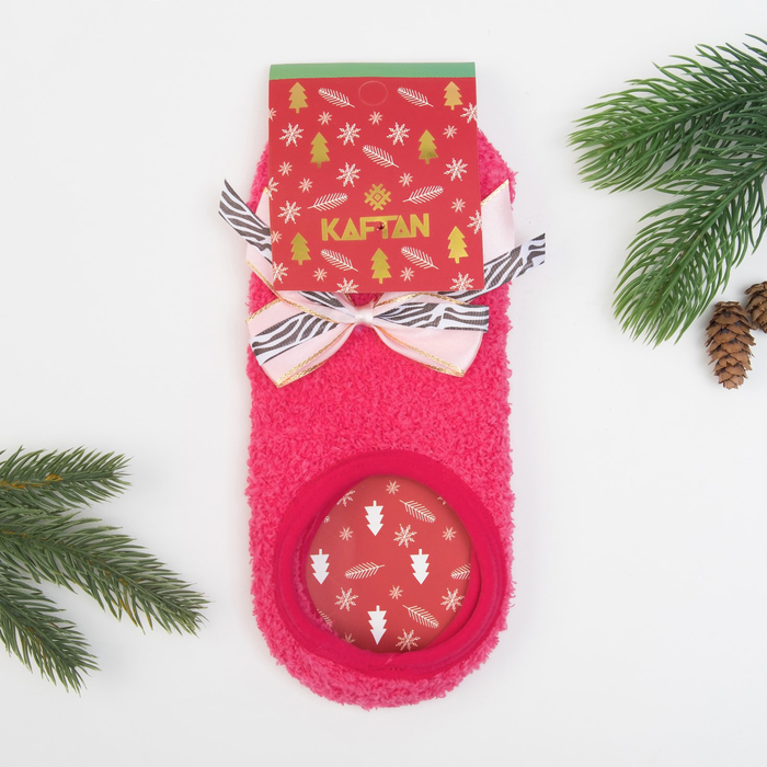 Носки женские укороченные со стоперами KAFTAN розовые, 23-25 см, 100% п/э