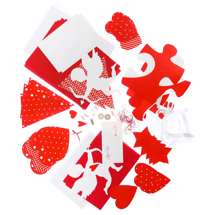 Наборы для декора праздников «Я тебя люблю», 21 х 29,5 х 1,5 см