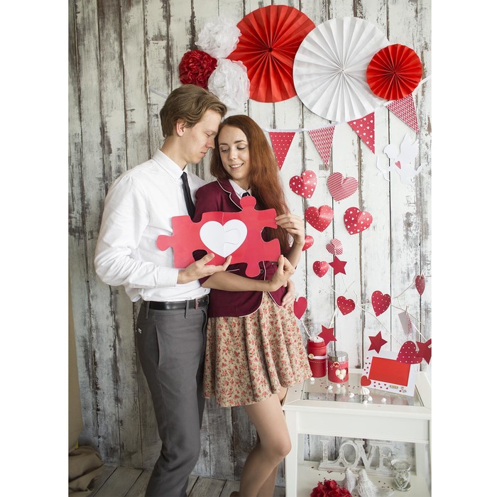 Наборы для декора праздников «Я тебя люблю», 21 х 29,5 х 1,5 см