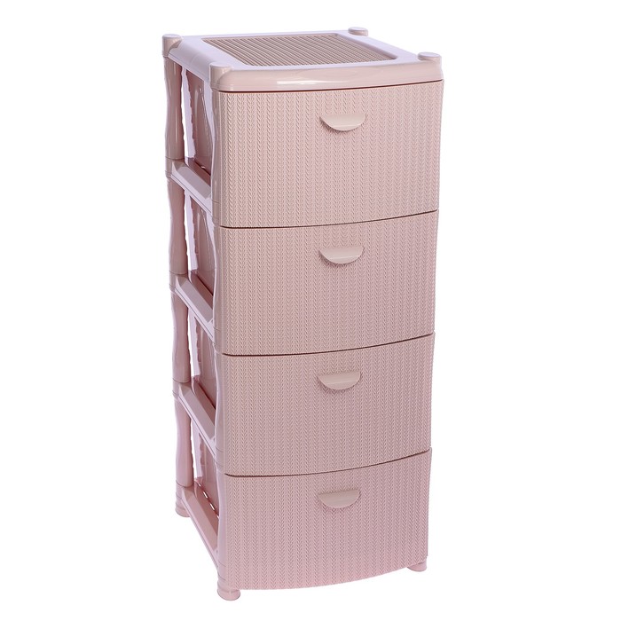 Комод 4 секции "Вязание", цвет чайная роза