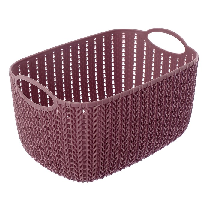 Корзина "Вязание" 4 л, цвет пурпурный