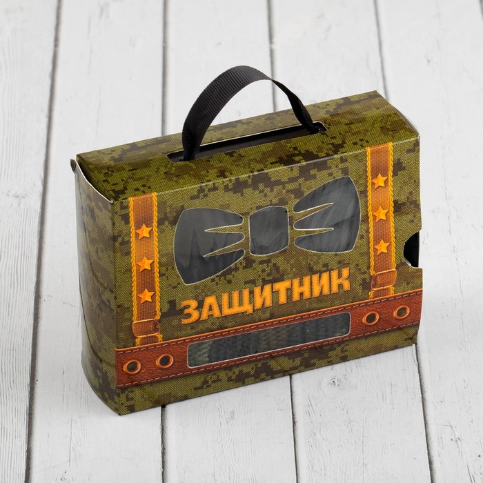 Набор детский: ремень и бабочка "Защитник", 100 % п/э, 11,5 х 9 см