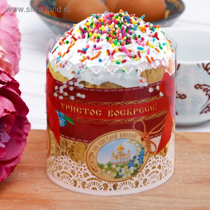 Пасхальный ободок для кулича «Бант», 32.2 × 9 см