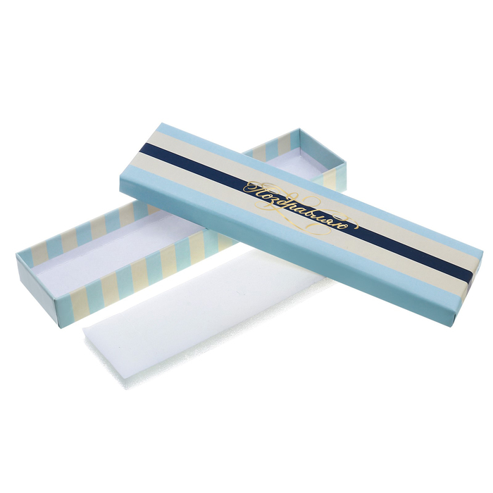 Коробочка под браслет с тиснением «Брызги шампанского», 4,5 х 20 х 2,2 см