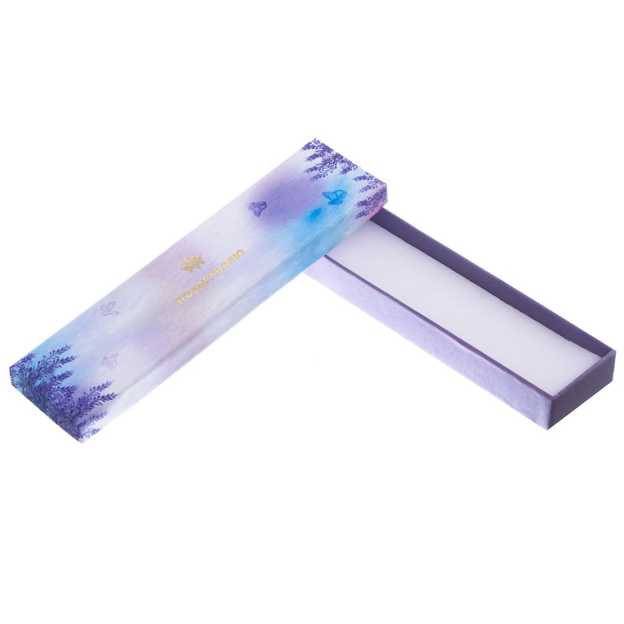 Коробочка под браслет с тиснением «Яркий букет», 4,5 х 20 х 2,2 см