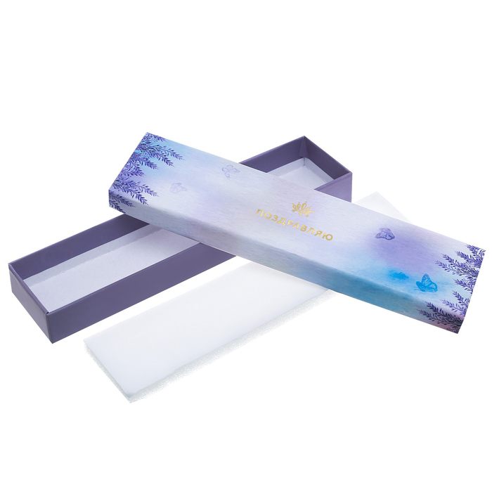 Коробочка под браслет с тиснением «Яркий букет», 4,5 х 20 х 2,2 см