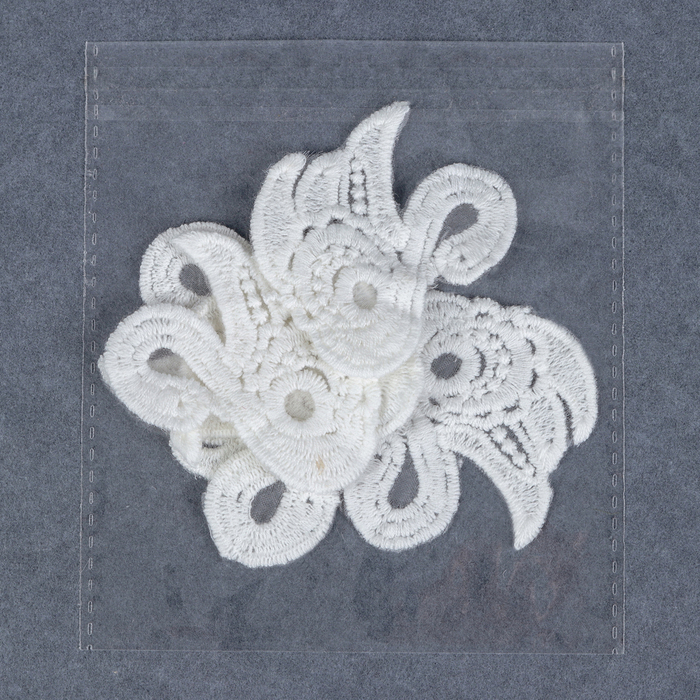 Вязаный элемент "Лебеди", 6х5,5см, 3 пары, цвет белый