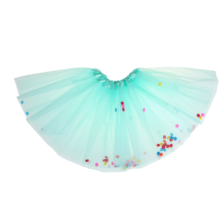 Карнавальная юбка "Шарики", цвет бирюзовый