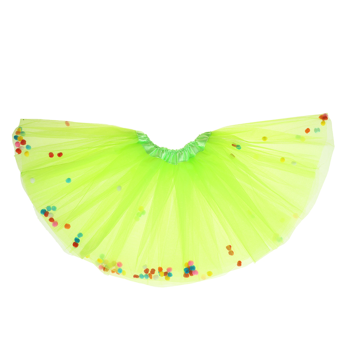 Карнавальная юбка "Шарики", цвет салатовый