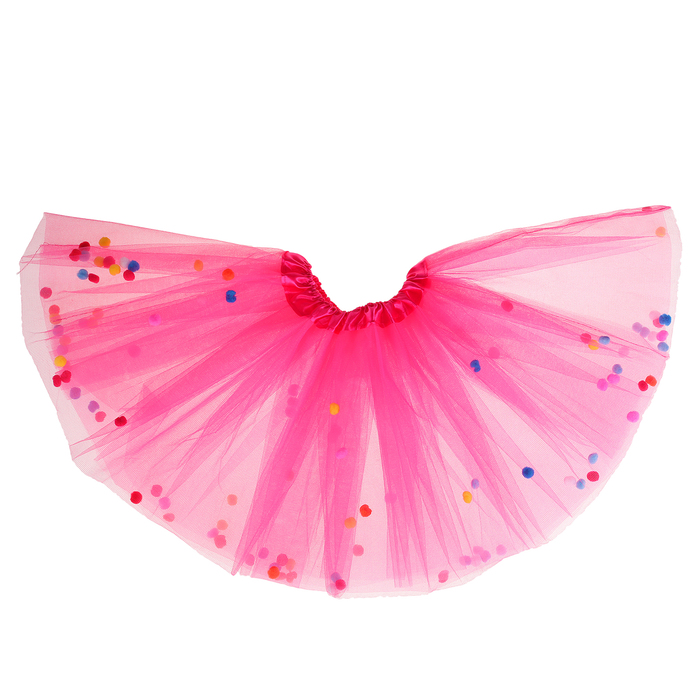 Карнавальная юбка "Шарики", цвет малиновый