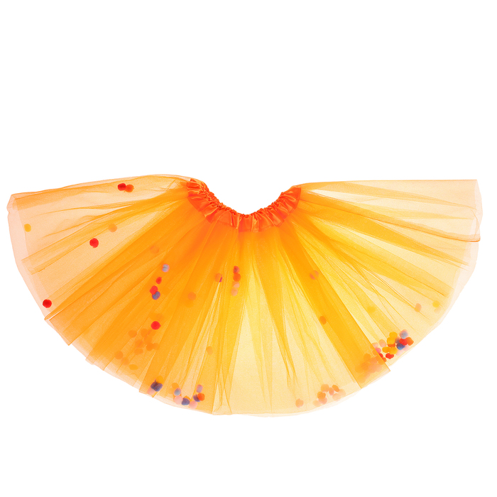 Карнавальная юбка "Шарики", цвет оранжевый