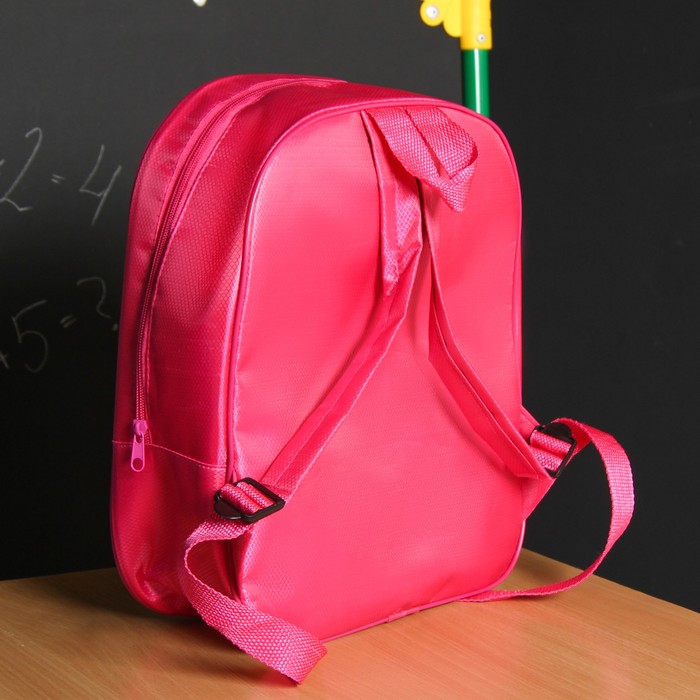 Рюкзак школ Бабочки, 27*18*32, отдел на молнии, розовый