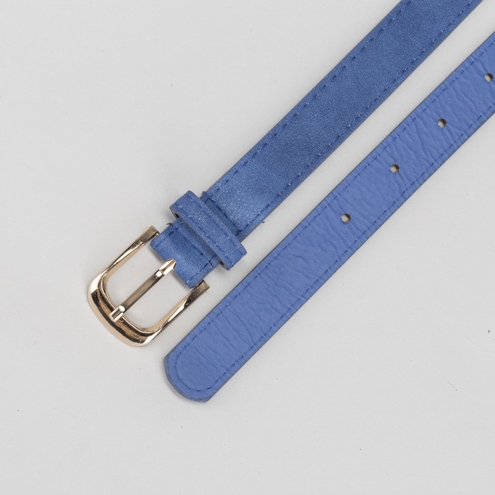 Ремень женский, пряжка золото, ширина - 2,3 см, цвет синий