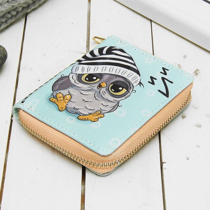 Кошелёк женский на молнии, 2 отдела, для монет, карт, разноцветный