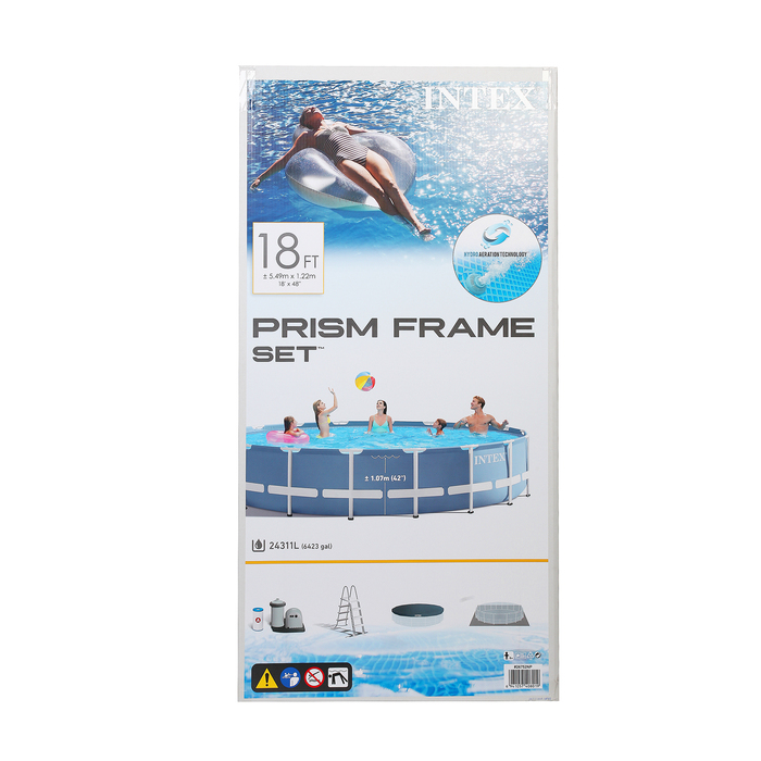 Бассейн каркасн.Prism Frame Set,круг., 549х122см, фил.нас., лест., тент, под-ка 26752 INTEX
