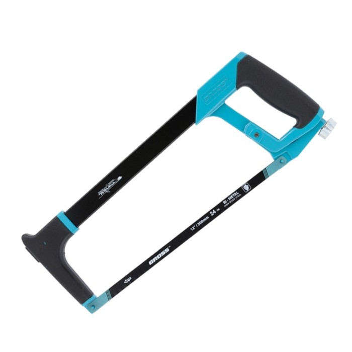 Ножовка по металлу GROSS "PIRANHA", 300 мм, обрезиненная рукоятка и захват