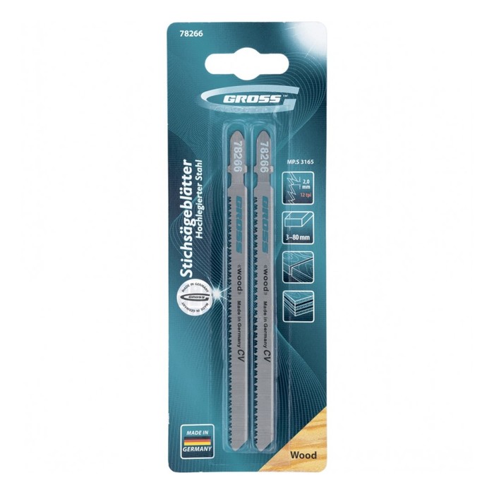 Полотна GROSS, для электролобзика по дереву, 2 шт. (3165)