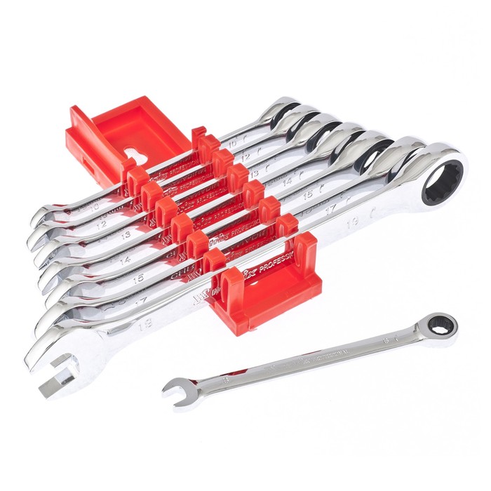 Набор ключей Matrix, комбинированных, трещеточных 8 шт.