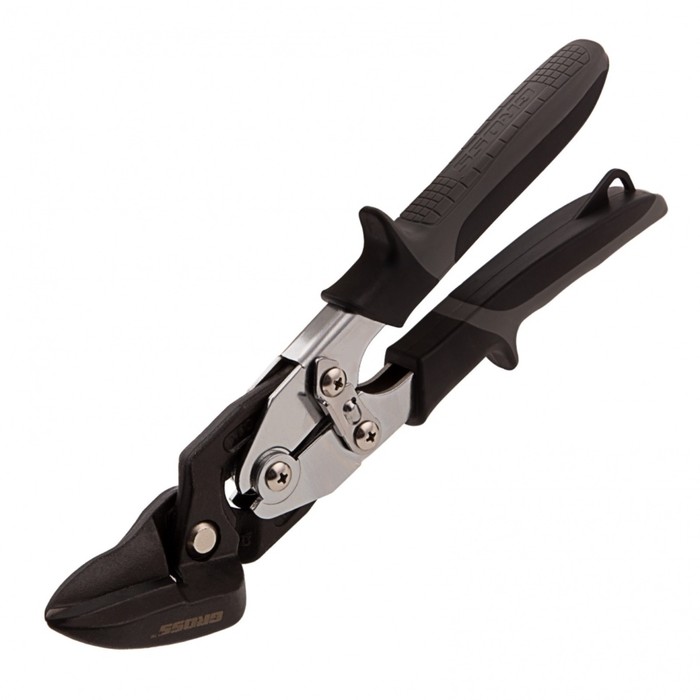 Ножницы по металлу GROSS PIRANHA, 255 мм, усиленные, прямой и левый рез, СrM ножницы по металлу усиленные fit 41570 прямой рез 250 мм