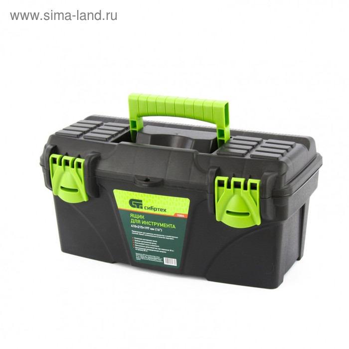 Ящик для инструмента СИБРТЕХ, 410 × 215 × 197 мм, 16, пластик ящик сибртех 90806 для инструмента 290х530х275мм пластик