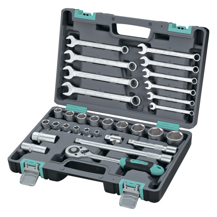 Набор инструментов STELS, 1/2", CrV, пластиковый кейс, 31 предмет