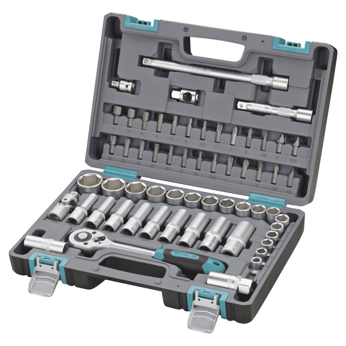 Набор инструментов STELS, 1/2", CrV, пластиковый кейс, 60 предметов