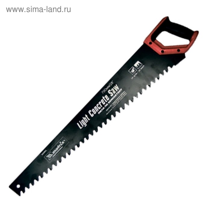 Ножовка MATRIX по пенобетону, 500 мм, защитное покрытие, твердосплавные напайки ножовка по пенобетону matrix 500 мм