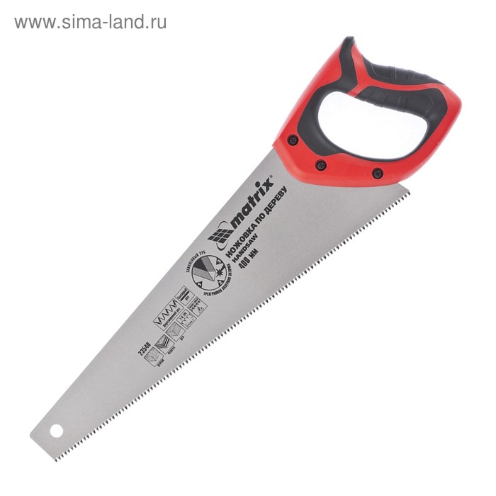 Ножовка MATRIX по дереву, 400 мм, 7-8 TPI, каленый зуб, двухкомпонентная рукоятка ножовка по дереву лом пластиковая рукоятка 7 8 tpi 350 мм
