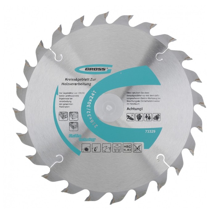 Пильный диск по дереву GROSS, 216 x 32/30 x 24Т