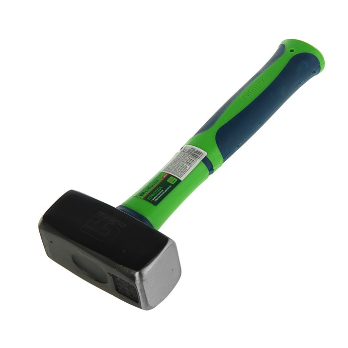 Кувалда "СИБРТЕХ", 1000 г, кованая головка, фибергласовая, обрезиненная рукоятка